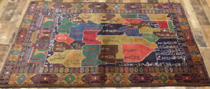 3 9 X6 6 Signed Handmade Wool Authentic Vintage Prayer Balouch Oriental Area Rug