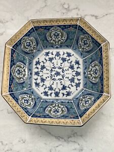 Japanese Imari Porcelain Octagonal Bowl Blue White Gold