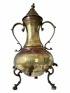 Rare Antique Samovar Brass And Copper Urn 17 