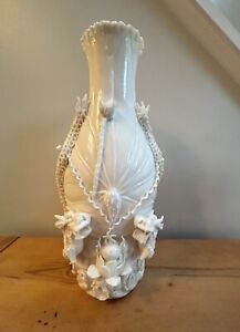 Chinese Blanc De Chine Dehua Porcelain Double Dragon Vase Perfect Condition 14 