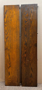 Matching Pair Antique 44 X 8 5 X 3 4 Oak Dining Table Top Leaves Boards