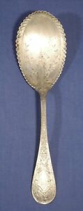 Gorham Whiting Sterling Silver 1880 Persian Casserole Berry Spoon 9 Aesthetic