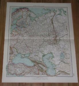 1927 Map Of Soviet Union Russia Finland Belarus Lithuania Ukraine Caucasus