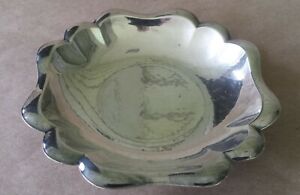 Silver Plated Scalloped Edge Candy Dish Or Gravy Boat Underplate Unmarked