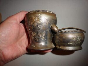 Antique Vanbergh Quadruple Plate Urn Cup Trinket Holder Silver Plate