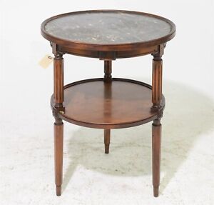 French Louis Xv Style Walnut Round Occasional Table 28 Inches Tall X 23 Inch D