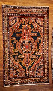 Semi Antique Turkish Tribal Rug 4x7