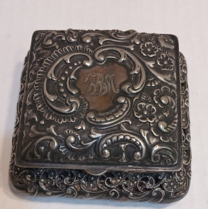 Ornate Wilcox Quadruple Silver Plate Jewelry Trinket Box