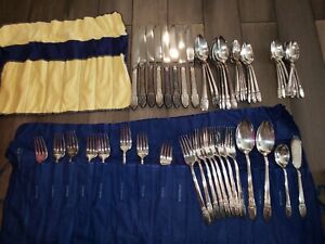 Service For 8 Serving Pieces 52 Pieces 1847 Rogers Flatware First Love Rolls