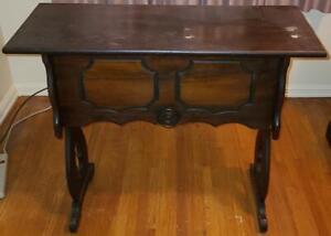 Antique Solid Wood Wash Stand Vgc Gorgeous Two Toned Finish Unique Piece