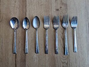 Lot Of 6 Vintage Silver Plated Flatware Spoons Forks