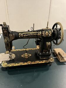 1917 White Rotary Sewing Machine Hamilton Beach Motor All Original Must See
