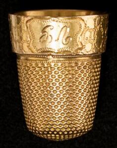 Antique 18kt Gold Thimble Size 13 86 Mm 6 Grams