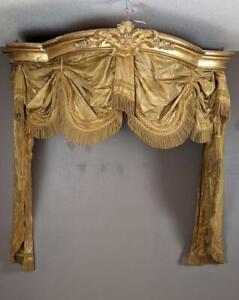 French Antique Gilded Louis Xv Bed Canopy Tester Headboard