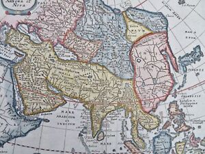Asia Ancient World Persian Empire China Arabia Japan Korea 1694 Wolf Map