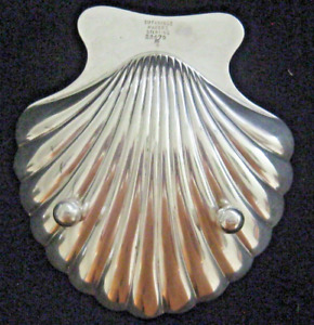 Vintage Tiffany Co Makers Sterling Clam Shell Trinket Dish 2 7 8 22479