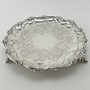 Very Attractive Victorian Sterling Silver Salver