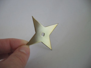 Vintage Small 2 1 4 Satin Brass Star Backplate For Drawer Or Cabinet Knobs