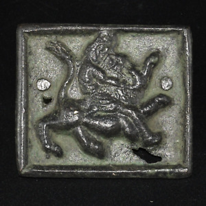 Ancient Luristan Bronze Plaque Buckle Depicting A Fighting Scene Ca 1800 600 Bc
