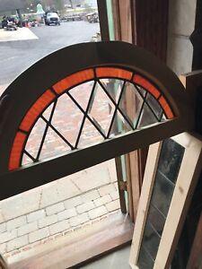 Sg 3243 Antique Beveled Glass Arch Window 13 5 X 28 5