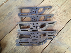 Antique Cast Iron Shelf Brackets Lot Of 9