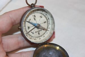 Vintage Antique Germany Brass Pocket Compass