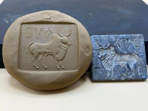 Medieval Intaglio Indus Valley Lapis Lazuli Seal Stamp Bead