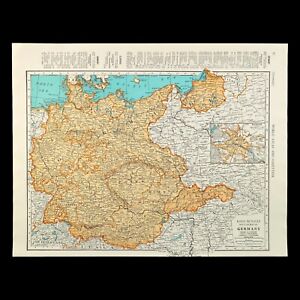 1941 Vintage Germany Map Wwii Wartime Wall Art Original Slovak Republic Slovakia