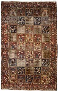 7x11 One Of A Kind Pictorial Garden Design Antique Oriental Rug Carpet 6 6x10 6