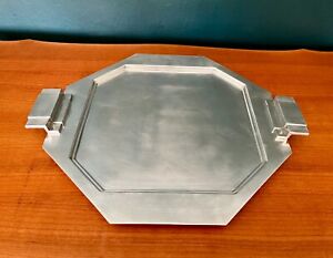 Art Deco French Silver Plated Tray With Handles 1930s