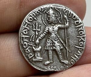 Unique Ancient Old Wonderful Sassanian Antique Silver Coin