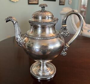 Antique Old Sheffield Silver Plate Coffee Pot