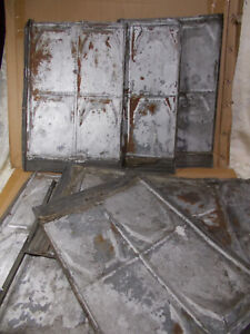 8 Rustic Antique Galvanized Tin Metal Ceiling Tiles Architectural Salvage 19x13