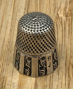 Vintage Sterling Silver Thimble Size 8