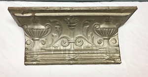 Architectural 20 Embossed Torch Reclaimed Tin Mantle Shelf Home Decor 1782 23b