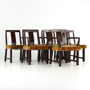 Edward Wormley For Dunbar Mid Century Mahogany Dining Chairs Set Of 8