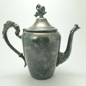 Vintage Unique Eton Silverplate No Pedestal Teapot Coffee Water Pitcher 8 5 T