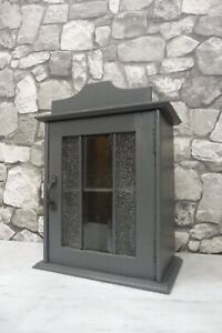 Antique Wooden Wall Cabinet Bathroom Cabinet Hanging Cabinet Grey