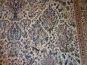 Hand Knotted Carpet Wool And Silk 7 X 10 5 Naein 6 La
