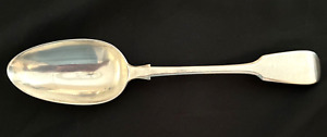 Victorian Sterling Silver 925 Serving Spoon Fiddle Pattern England Circa 1873