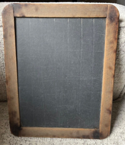 Antique 8x10 Child S Slate 2 Sided School House Chalkboard W Wood Trim B13