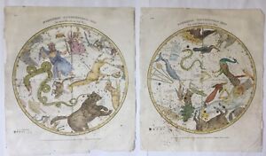 1835 Burritt Heavens Constellation Map Astronomical Astrology Horoscope Geograp
