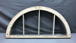 Antique Arch Window Sash Half Round Dome Top 20x41 4 Lite Transom Vtg 299 24b