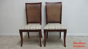 2 French Regency Cherry Cane Back Dining Room Side Chairs National Mount Airy B