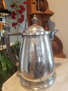 Gorgeous Rogers Smith Jas Stimpson Patented Silverplate Insulated Water Pitcher