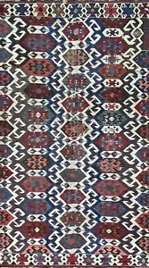 Antique Shahsavan Kilim Rug Large And Unusual C 1900 S As Is 17486 5 2 X 10 6 