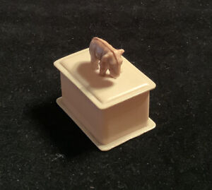 Vintage Celluloid Pinholder Pin Box With Elephant Germany