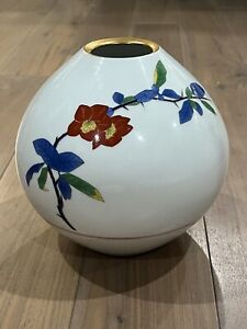 Flower Paint Vase 7 8 Inch Koransha Arita Ware Japanese Vintage Porcelain Art