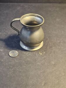 Pewter Measure 1 Gill Hallmarked Early 3 High 2 Diameter On The Top