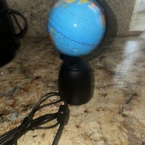 Desk Top Light Up World Globe Led Lamp Night Light Works 10 Tall Electric